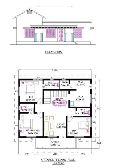 Plans Designs by Civil Engineer Anju  Latheesh, Kozhikode | Kolo