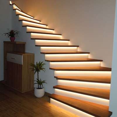 Staircase, Lighting Designs by Carpenter SHAJU VP SHAJU, Kozhikode | Kolo