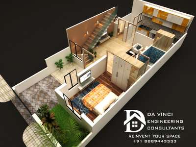 Plans Designs by 3D & CAD Da Vinci House ELEVATION  INTERIOR, Indore | Kolo