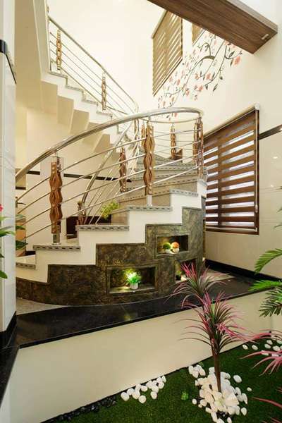 Flooring, Storage, Staircase, Wall, Window Designs by Interior Designer Nishil Nishil, Malappuram | Kolo