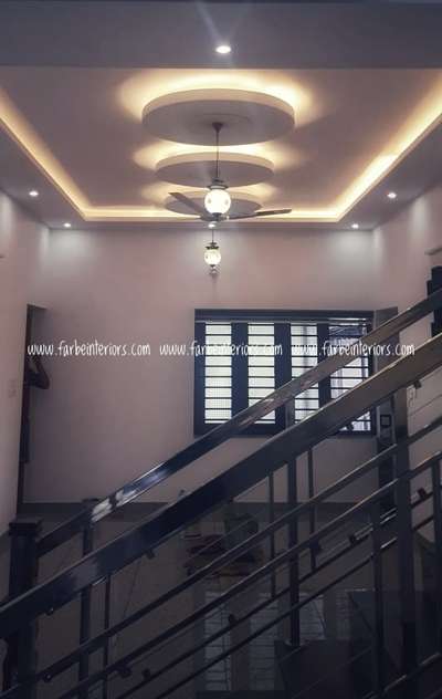 Ceiling, Lighting, Staircase Designs by Interior Designer farbe  Interiors , Thrissur | Kolo