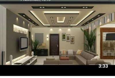 Ceiling, Lighting, Living, Table, Storage Designs by Contractor Ranjeet Chauhan, Faridabad | Kolo