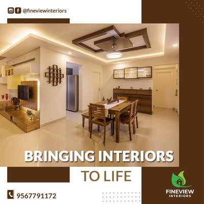 Ceiling, Dining, Furniture, Lighting, Storage, Table Designs by Interior Designer FINEVIEW INTERIORS, Thiruvananthapuram | Kolo