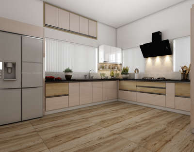 Kitchen, Lighting, Storage Designs by Interior Designer Riyas K S, Kottayam | Kolo