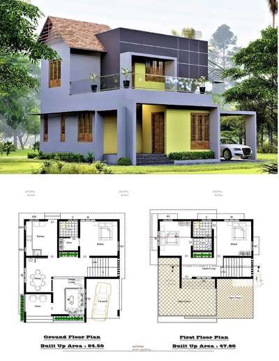 Exterior, Plans Designs by Civil Engineer SUVOTec Design, Thiruvananthapuram | Kolo