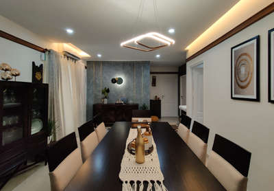 Ceiling, Dining, Furniture, Table Designs by Architect BOVO COMMUNITY , Ernakulam | Kolo