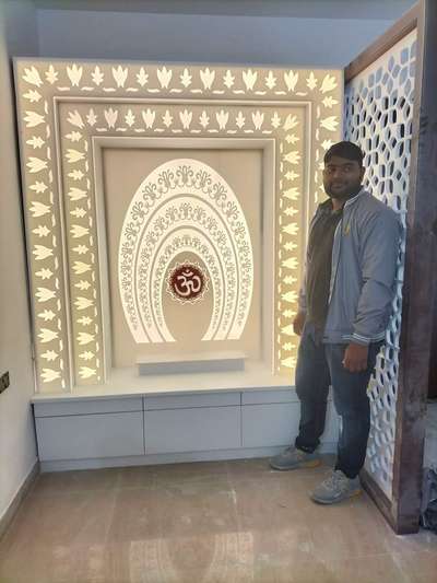 Prayer Room, Storage Designs by Building Supplies Naveen Pal, Ghaziabad | Kolo