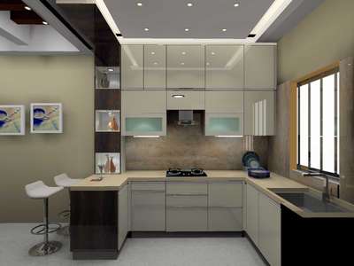 Kitchen, Lighting, Storage Designs by Interior Designer swati maurya, Ghaziabad | Kolo