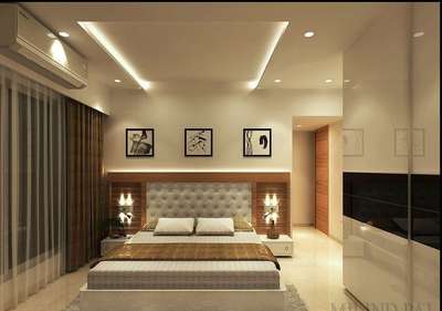 Ceiling, Furniture, Lighting, Bedroom Designs by Interior Designer Aarav patel, Bhopal | Kolo