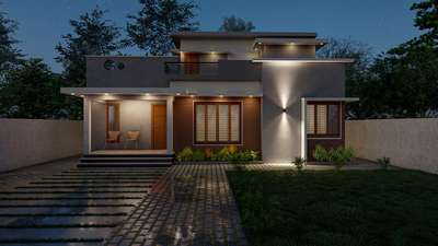 Exterior, Lighting Designs by Architect junais kp 9562637137, Kozhikode | Kolo