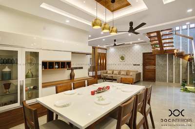 Dining, Furniture, Storage, Table, Lighting Designs by Interior Designer DOC Interiors, Thrissur | Kolo