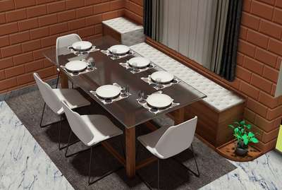 Furniture, Dining, Table Designs by 3D & CAD Shahul Hameed, Wayanad | Kolo