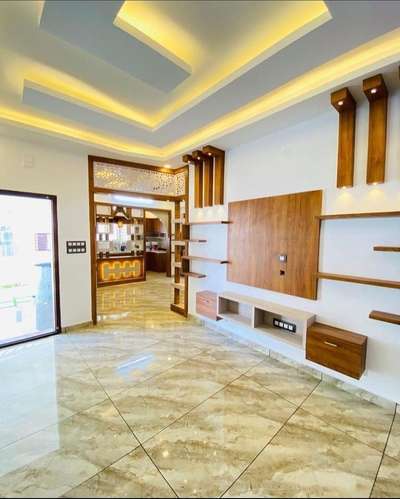 Flooring, Lighting, Living, Storage Designs by Contractor Mohd Rizwan, Gurugram | Kolo