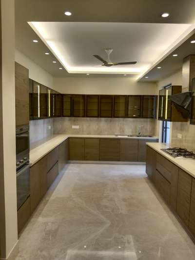 Ceiling, Kitchen, Lighting, Flooring, Storage Designs by Civil Engineer Ramesh Saini, Gurugram | Kolo