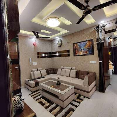 Lighting, Living, Furniture, Table, Ceiling Designs by Architect de la casa  interior, Noida | Kolo