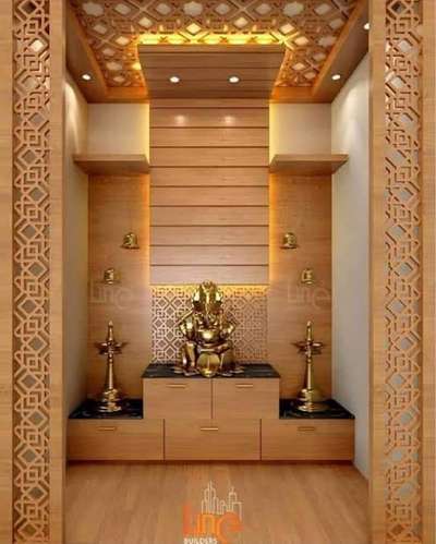 Ceiling, Home Decor, Lighting, Prayer Room, Storage Designs by Carpenter Sunder Singh, Alwar | Kolo