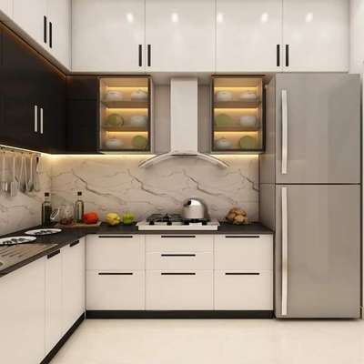 Lighting, Kitchen, Storage Designs by Interior Designer Digital interior, Gautam Buddh Nagar | Kolo