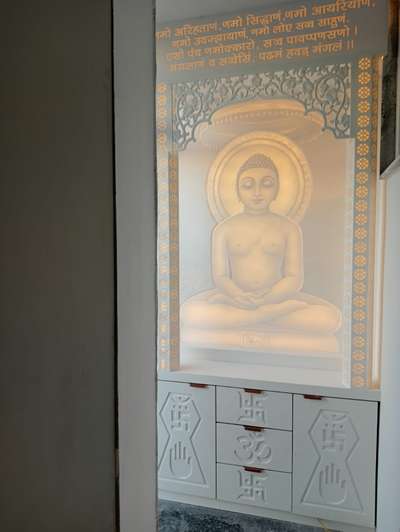 Prayer Room, Storage, Lighting Designs by Carpenter Danish Saifi, Delhi | Kolo