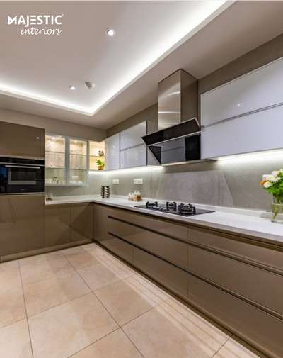 Kitchen, Lighting, Storage Designs by Interior Designer MAJESTIC INTERIORS ™, Faridabad | Kolo