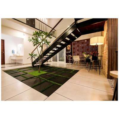 Staircase, Lighting, Furniture, Lighting, Flooring Designs by Interior Designer BINSON SEBASTIAN, Kottayam | Kolo