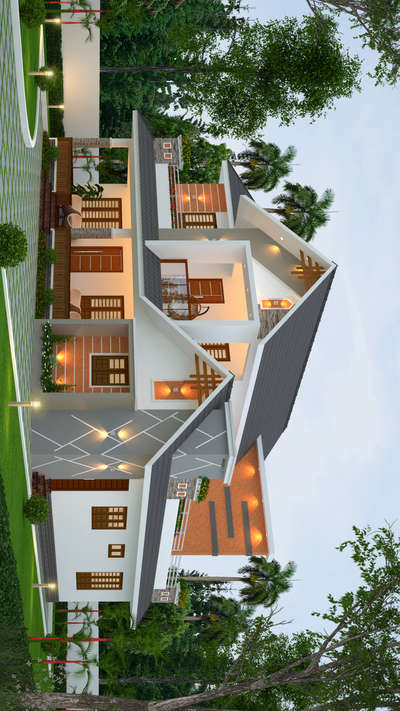 Exterior, Lighting Designs by Contractor KERALA  BUILDERS    AND DEVELOPERS, Pathanamthitta | Kolo