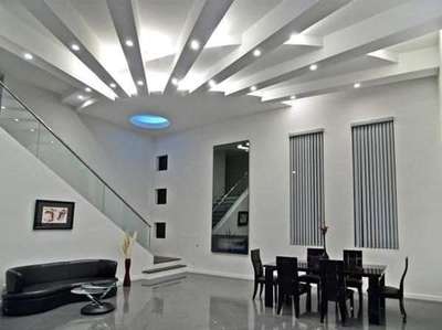Ceiling, Dining, Furniture, Table, Lighting Designs by Contractor Rajiv  Kumar, Ghaziabad | Kolo