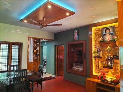 Ceiling, Lighting, Prayer Room, Storage Designs by Contractor Vigil  shobaram , Kollam | Kolo