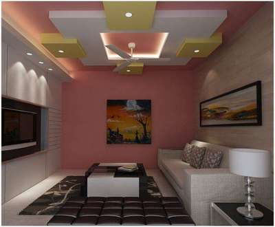 Ceiling, Furniture, Lighting, Living, Table Designs by Interior Designer Suraj Kumar, Gurugram | Kolo