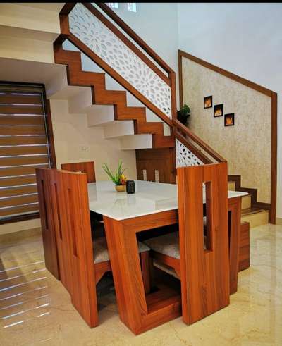Dining, Furniture, Table, Wall, Staircase Designs by Interior Designer designer interior  9744285839, Malappuram | Kolo