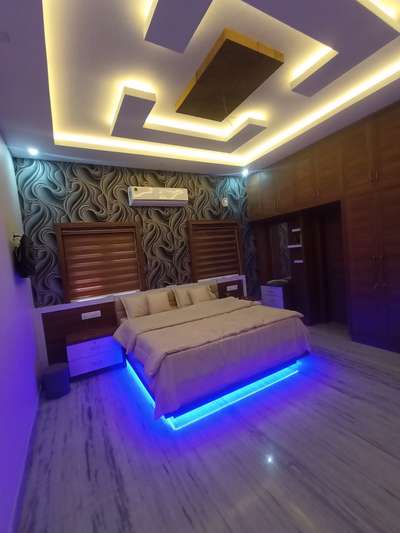 Ceiling, Furniture, Lighting, Storage, Bedroom Designs by Interior Designer Shahbaaz Saifee, Malappuram | Kolo