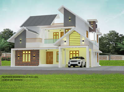 Exterior Designs by Civil Engineer Afsal Aaz, Malappuram | Kolo