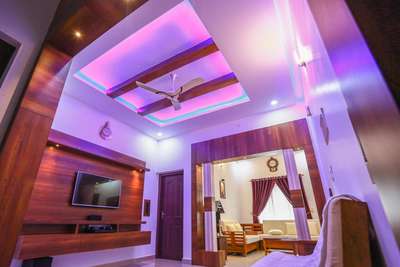 Ceiling, Lighting, Living, Furniture, Storage Designs by Contractor BLUDOT INTERIOR, Kottayam | Kolo