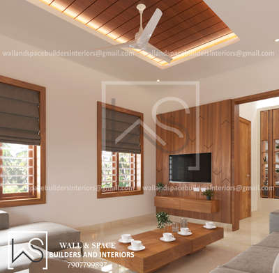 Ceiling, Furniture, Lighting, Living, Table, Window Designs by Interior Designer Wall And Space Builders And Interiors, Kannur | Kolo