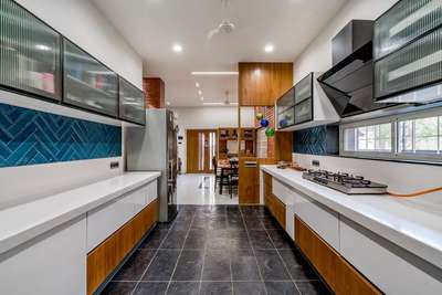 Kitchen, Lighting, Ceiling, Flooring, Storage Designs by Interior Designer shajahan shan, Thrissur | Kolo