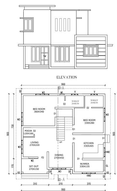 Plans Designs by Civil Engineer Nishad Nishu, Malappuram | Kolo