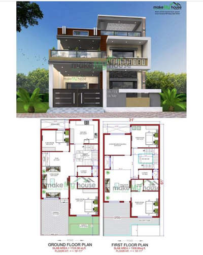 Exterior, Plans Designs by Architect Arjun Ginare, Indore | Kolo
