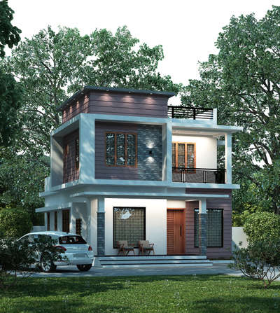 Exterior, Lighting Designs by 3D & CAD Christy Sunny, Kottayam | Kolo