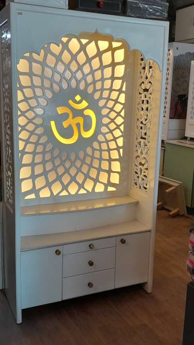 Lighting, Prayer Room, Storage Designs by Carpenter Ram Sagun Sharma, Gurugram | Kolo