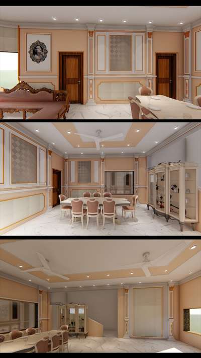 Ceiling, Dining, Furniture, Lighting, Table Designs by Architect somitra bhardwaj, Gautam Buddh Nagar | Kolo
