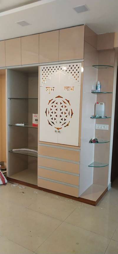 Prayer Room, Storage Designs by Contractor Jagdish Suthar, Jodhpur | Kolo