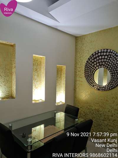 Dining, Furniture, Lighting, Table, Wall Designs by Interior Designer RIVA INTERIORS, Delhi | Kolo