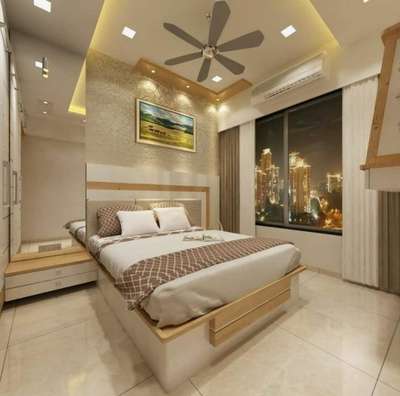 Ceiling, Furniture, Storage, Bedroom, Wall Designs by Contractor vasuparda construction, Delhi | Kolo