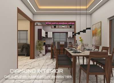 Dining, Furniture, Lighting, Table Designs by Interior Designer Rahulmitza Mitza, Kannur | Kolo