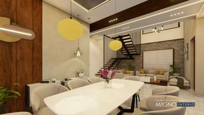Furniture, Living, Staircase, Table Designs by Architect Magno Design Studio, Malappuram | Kolo