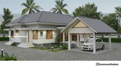Exterior Designs by Civil Engineer Eden  Homes, Kannur | Kolo