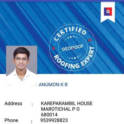 Roof Designs by Service Provider ANU MON K B, Thrissur | Kolo