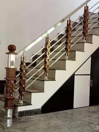 Staircase Designs by Carpenter Sanjeet Carpenter hindi, Thrissur | Kolo