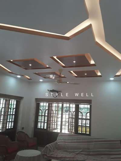 Ceiling, Lighting, Living, Furniture, Window Designs by Interior Designer Praseesh Surendran, Alappuzha | Kolo