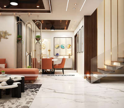 Ceiling, Furniture, Lighting, Living, Table, Staircase Designs by Building Supplies Raju Vishwakarma, Indore | Kolo