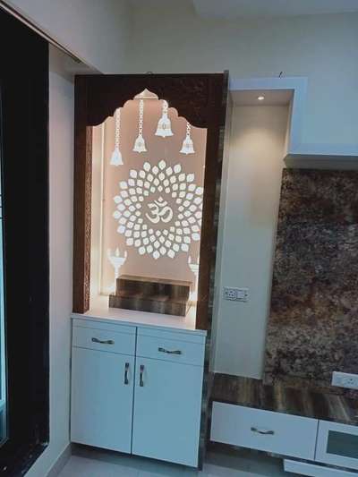 Prayer Room, Storage Designs by Carpenter Sunil Kumawat, Jaipur | Kolo
